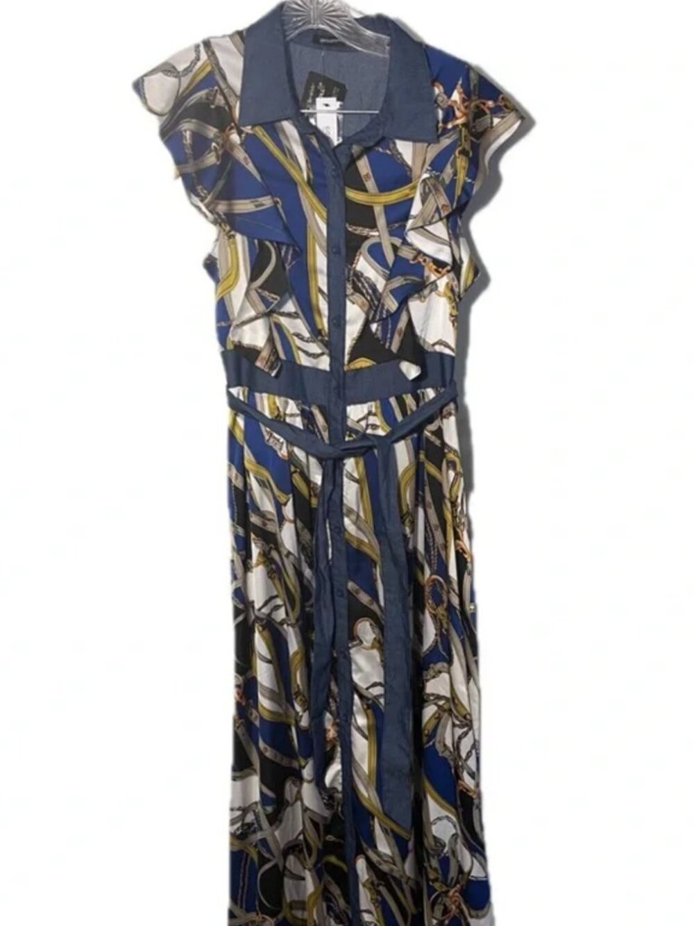 Baroque Print Maxi dress 1x